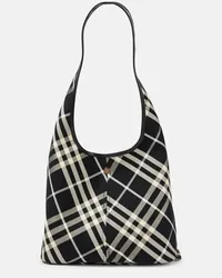 Burberry Borsa Check Small in canvas Nero