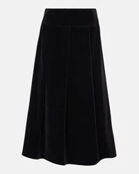 Max Mara Gonna midi Paraggi in velluto di cotone Nero