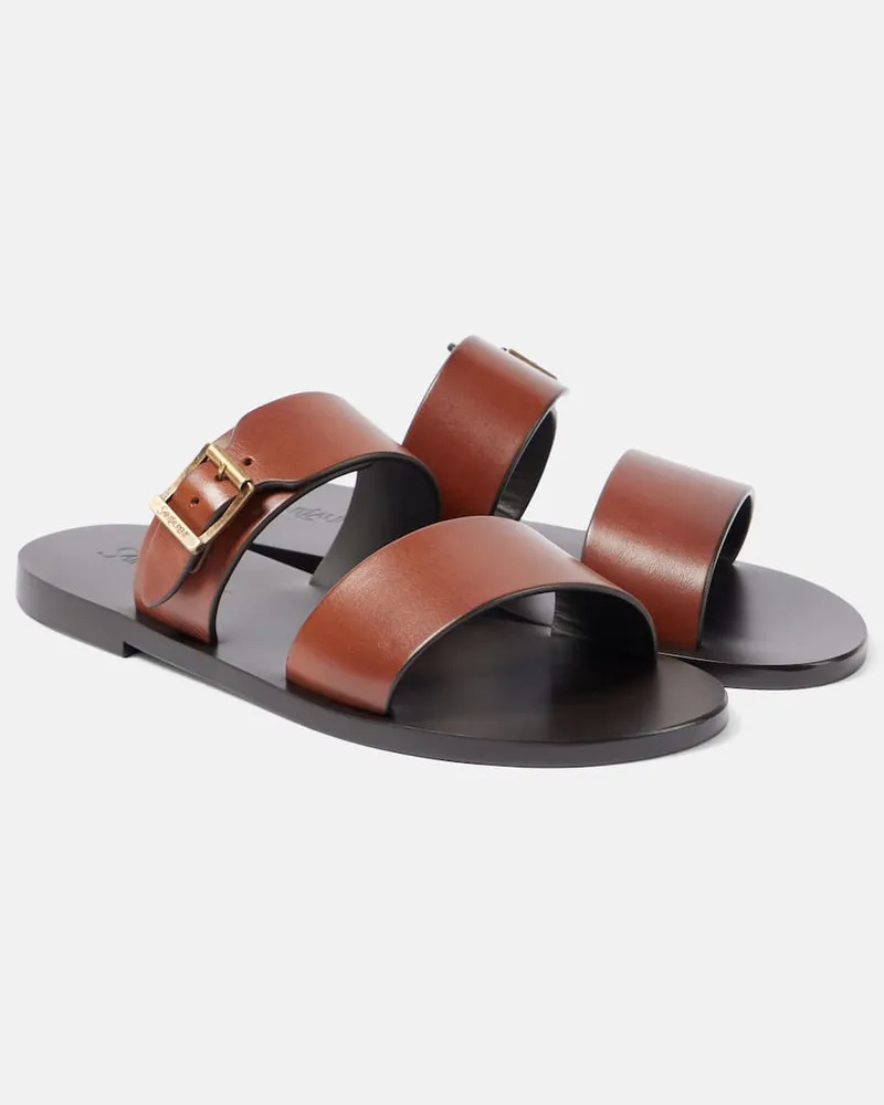 Saint Laurent Sandali IOS in pelle Marrone