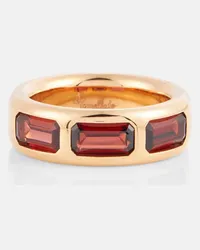 Pomellato Anello Iconica in oro rosa 18kt con pirope Rosso