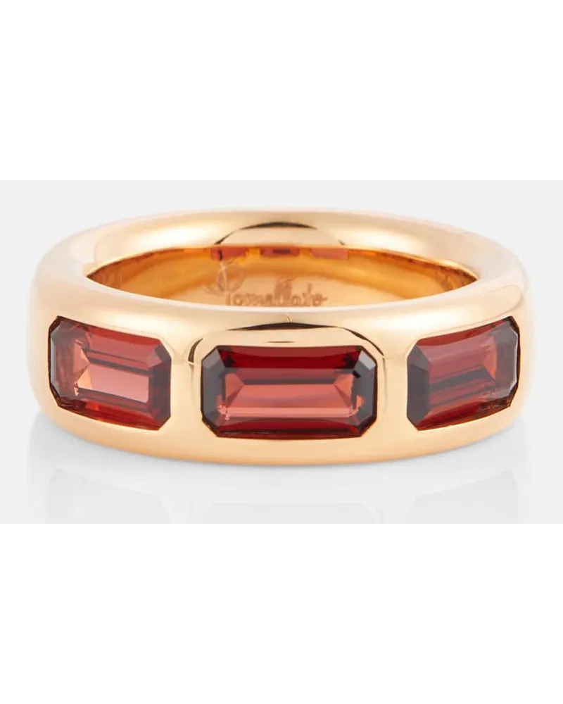 Pomellato Anello Iconica in oro rosa 18kt con pirope Rosso