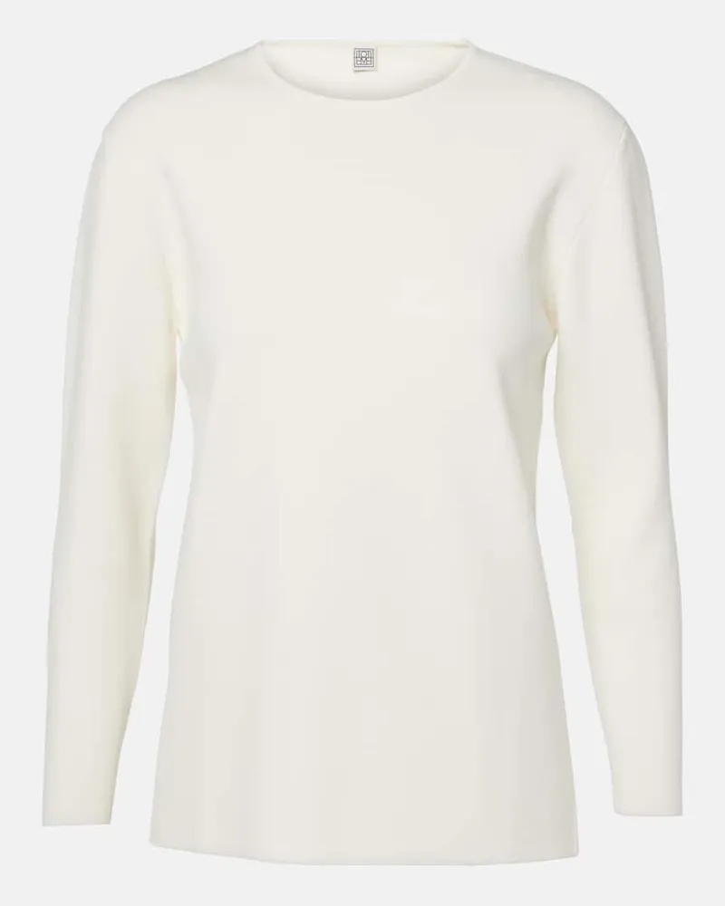 Totême Pullover in jersey Bianco