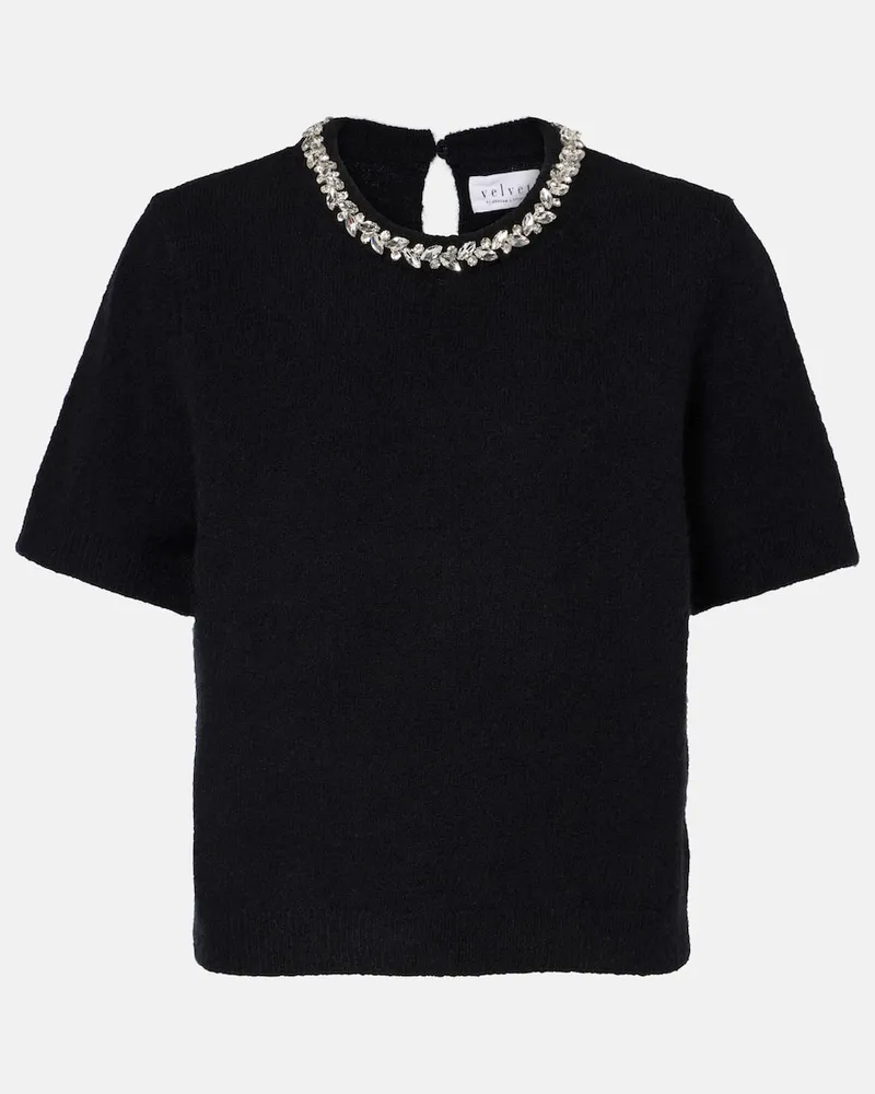 Velvet Top Layton in misto alpaca e lana Nero