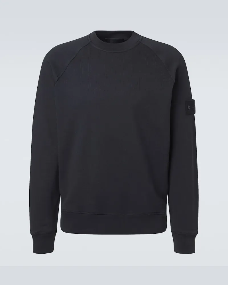 Stone Island Felpa Compass in jersey di cotone Blu