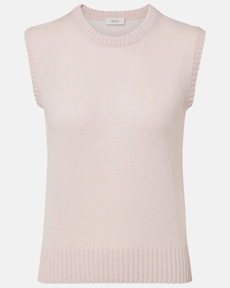 AGNONA Gilet in cashmere Rosa