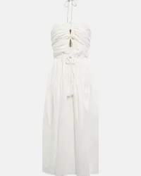 Ulla Johnson Abito midi Emmaline in popeline Bianco