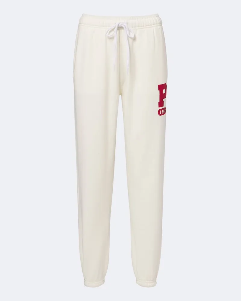 Ralph Lauren Pantaloni sportivi in jersey di misto cotone Bianco