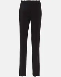 Saint Laurent Pantaloni regular in gabardine Nero