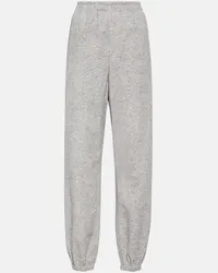 Bottega Veneta Pantaloni sportivi in pelle Grigio