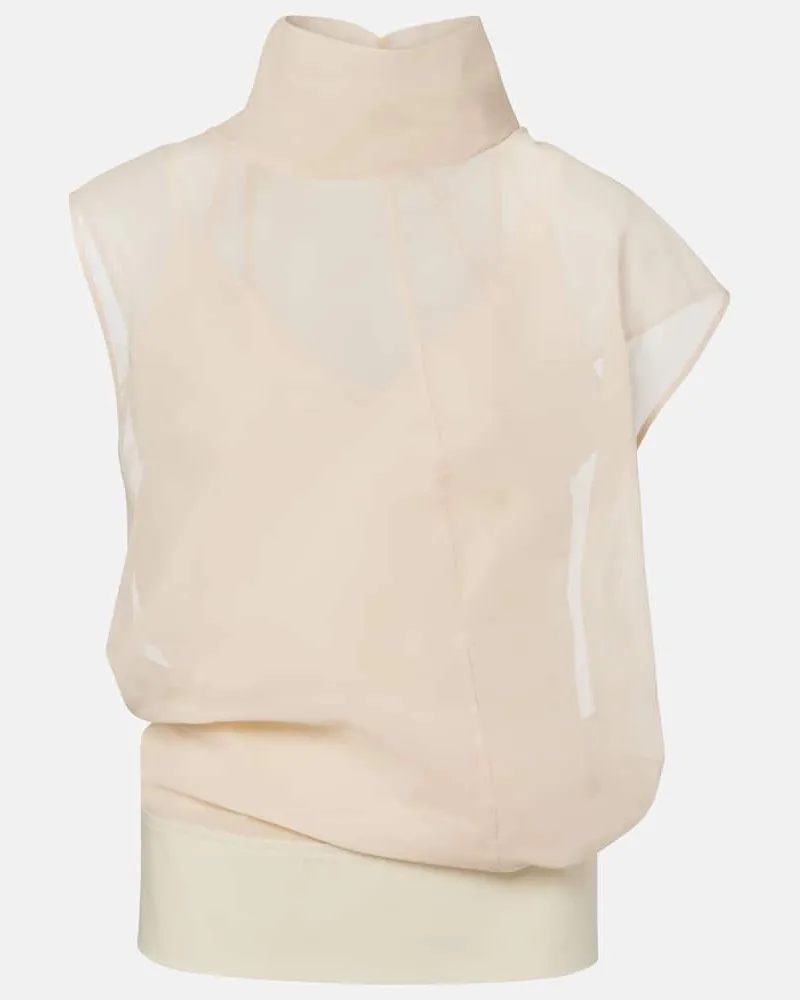 SPORTMAX Top Spsgrado in cotone Bianco