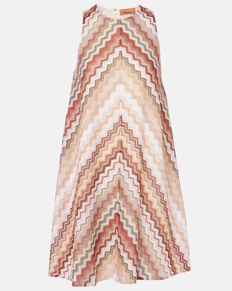 Missoni Abito corto in maglia a zig-zag Multicolore