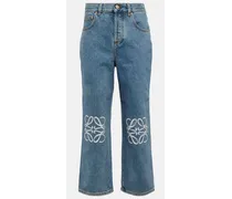 Jeans cropped Anagram a vita alta