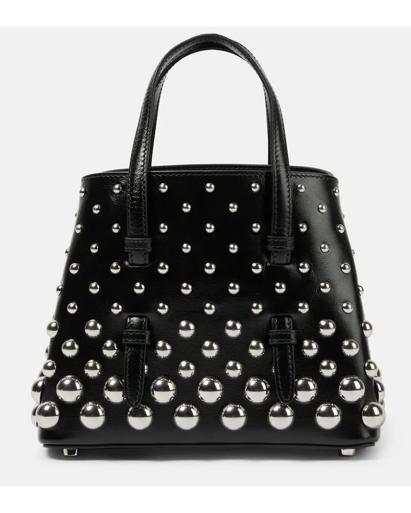 Alaïa Alaïa Borsa Mina 20 in pelle con borchie Nero