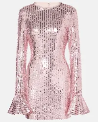 ROTATE Birger Christensen Abito corto con paillettes Rosa