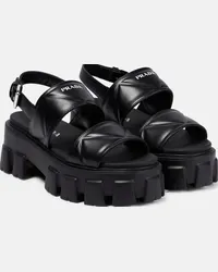 Prada Sandali con plateau Monolith in pelle Nero