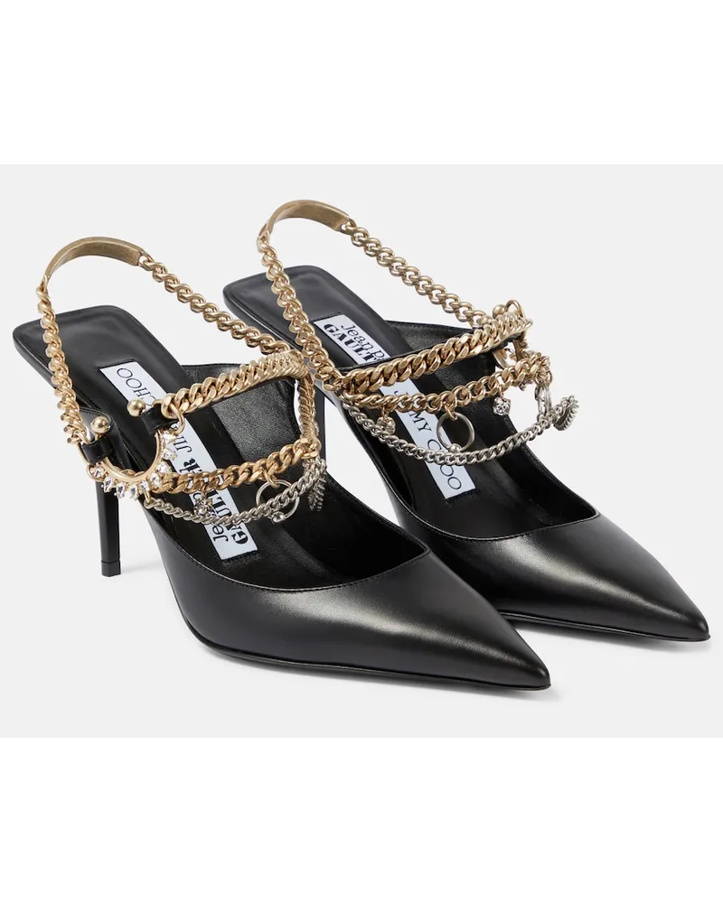 Jimmy Choo x Jean Paul Gaultier - Pumps slingback in pelle Nero