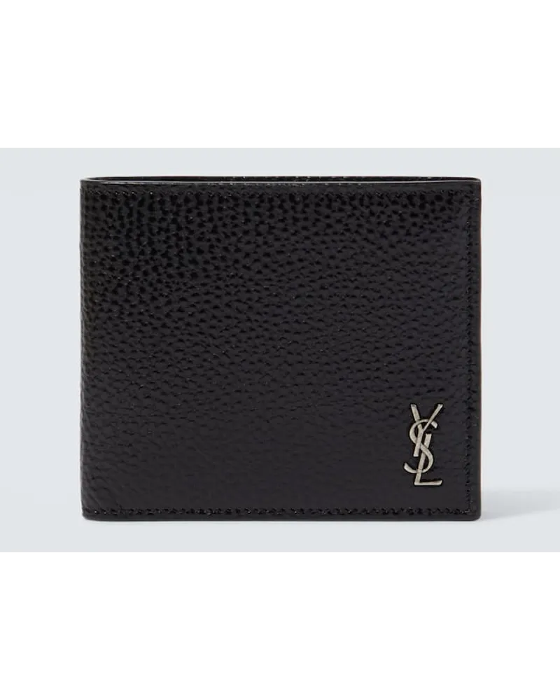 Saint Laurent Portafoglio Tiny Cassandre East/West in pelle Nero
