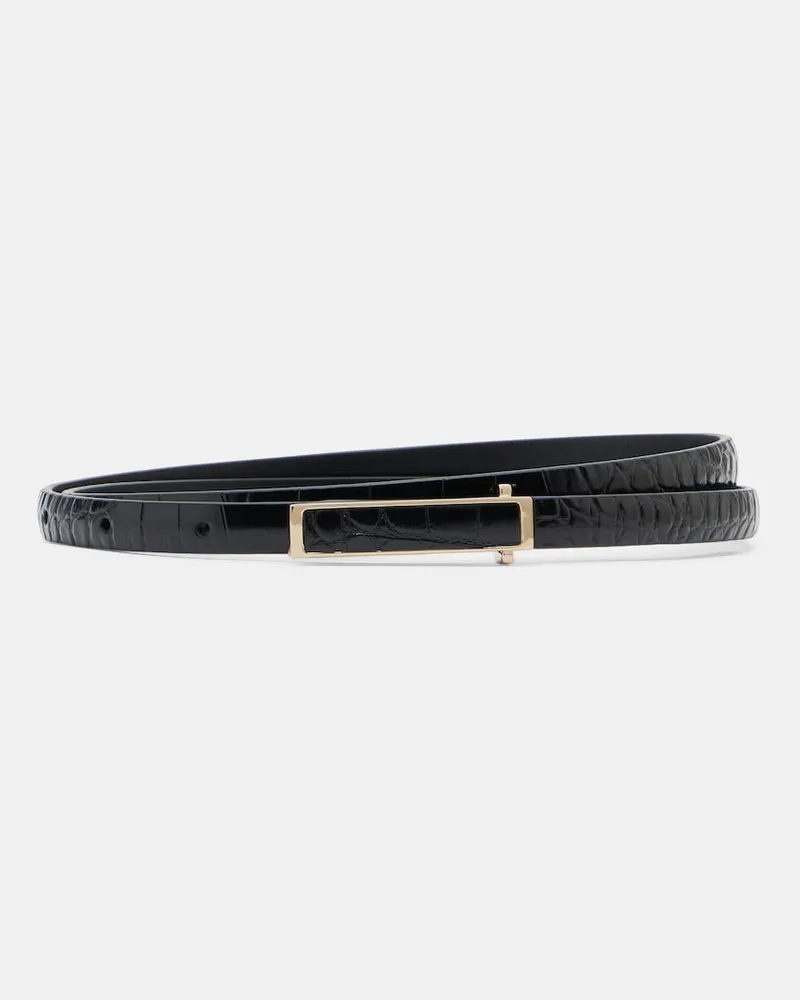 Tom Ford Cintura in vernice stampata Nero