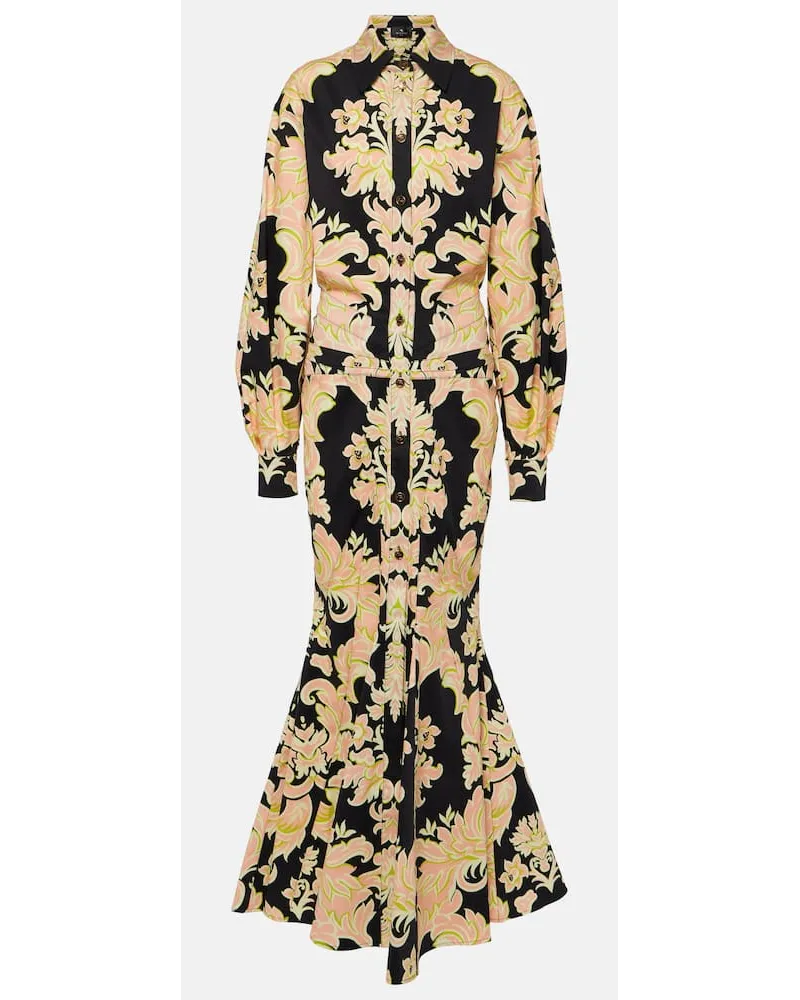 Etro Abito chemisier in misto cotone con stampa Multicolore
