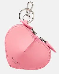 Alaïa Alaïa Portamonete Le Cœur Mini in pelle Rosa