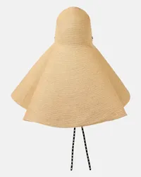 Alaïa Alaïa Cappello cloche Capeline in paglia Beige