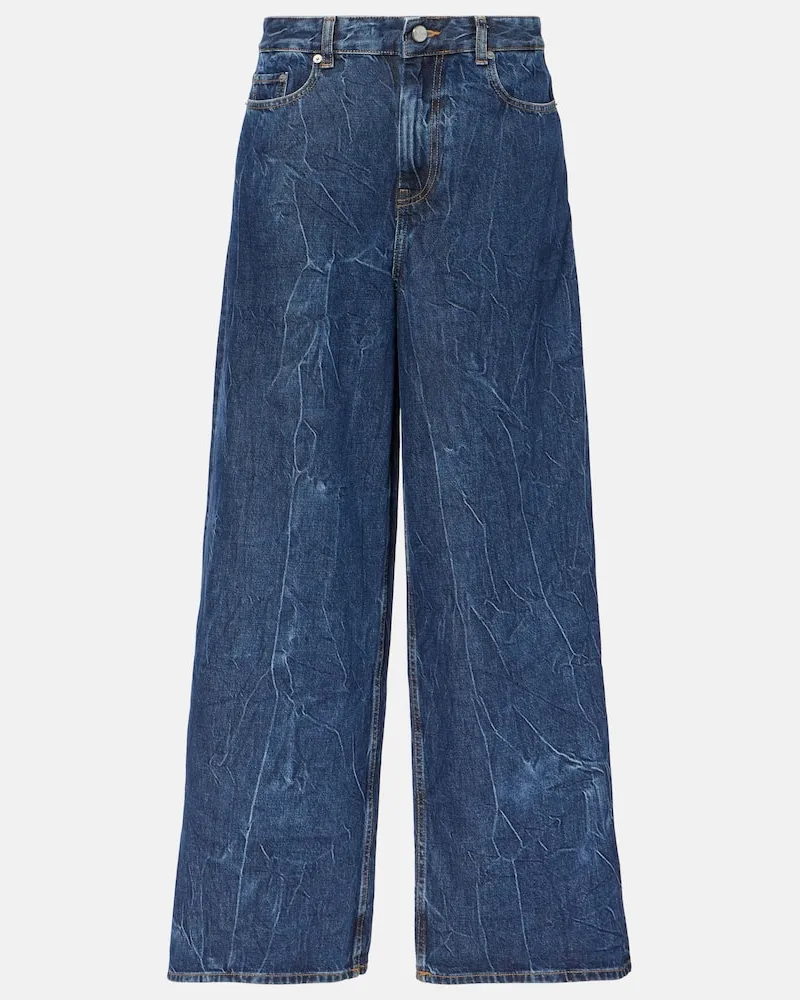 Ganni Jeans a gamba larga Marri Blu