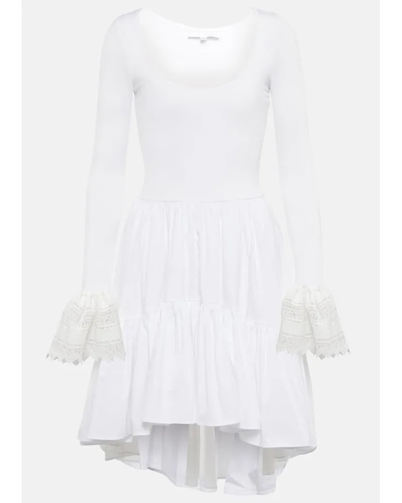 Caroline Constas Miniabito Maise in jersey Bianco
