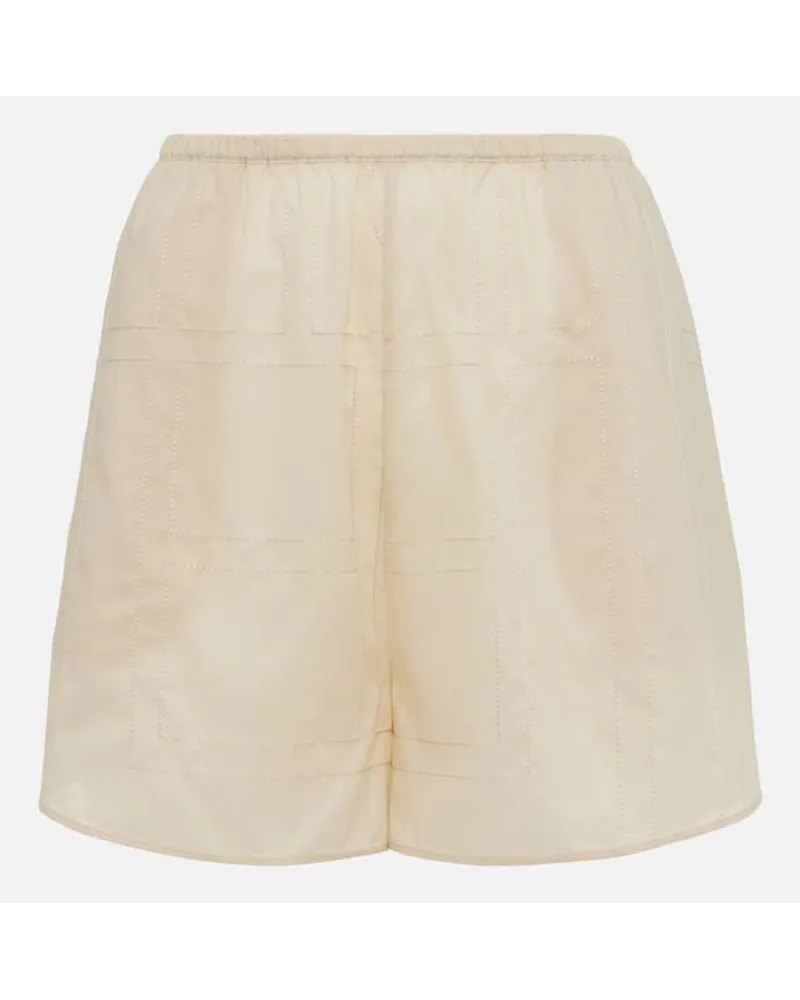 Totême Shorts Monogram in misto cotone Beige