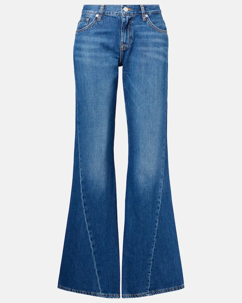 7 for all mankind Jeans flared Spencer a vita media Blu