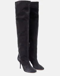 Alaïa Alaïa Stivali Fluide 90 in suede Nero