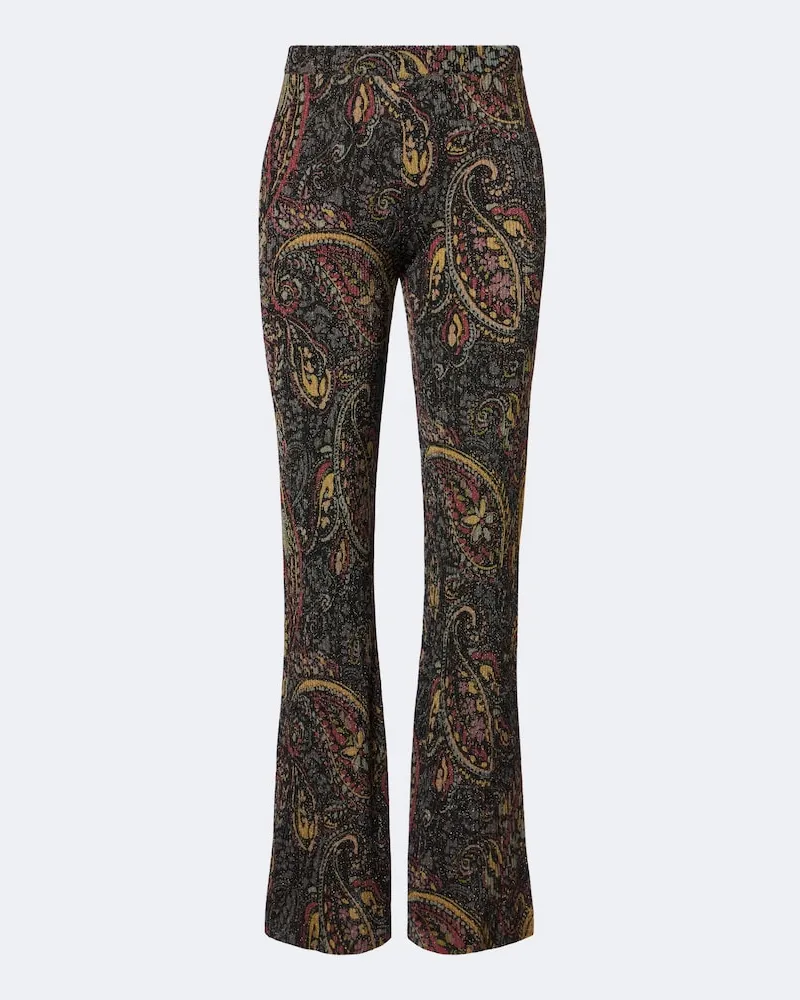 Etro Pantaloni flared in jacquard paisley Multicolore