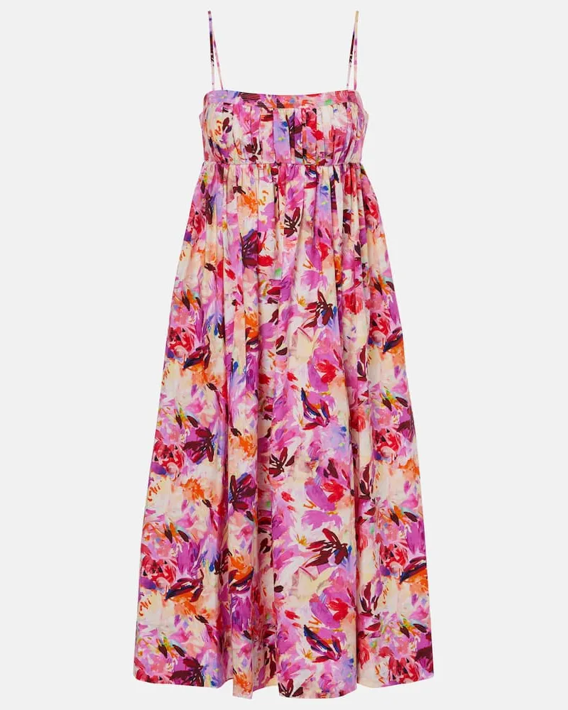 Ulla Johnson Abito lungo Lucille in cotone con stampa Multicolore