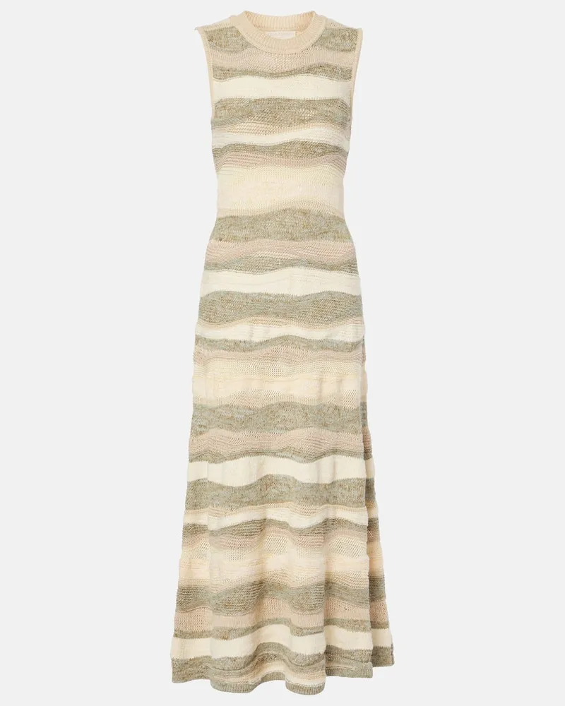 Ulla Johnson Abito midi Gaia in misto cotone Multicolore
