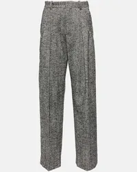 Victoria Beckham Pantaloni in misto lana a gamba larga Multicolore