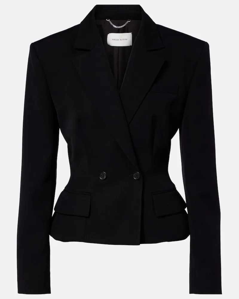 Magda Butrym Blazer peplum in lana Nero
