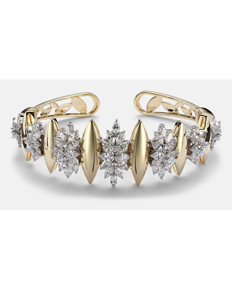 YEPREM Bracciale Golden Strada in oro 18kt con diamanti Oro
