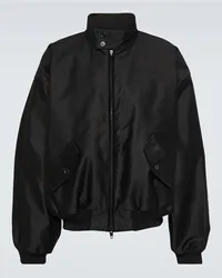 Balenciaga Bomber Harrington in cotone Nero