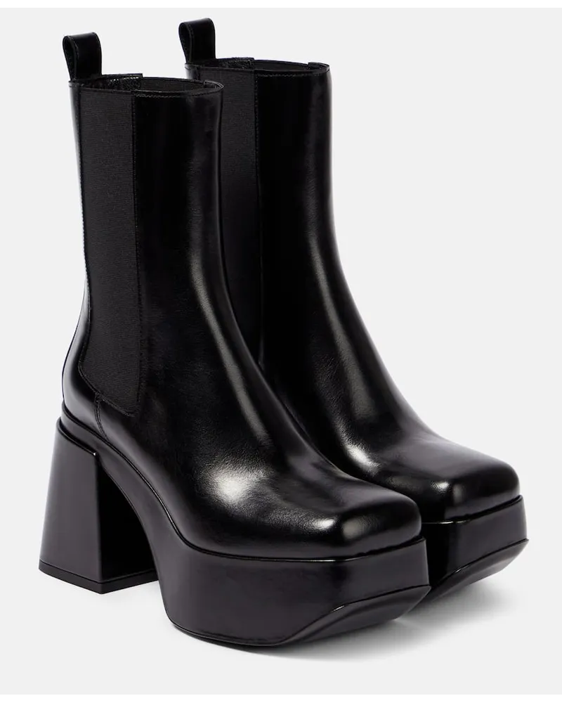 Dorothee Schumacher Stivaletti Chelsea in pelle con platform Nero