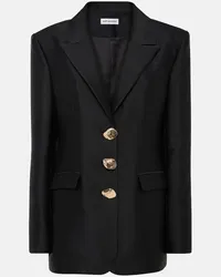 Self-Portrait Blazer in taffetà Nero