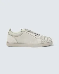 Christian Louboutin Sneakers Louis Junior Spikes in suede Grigio