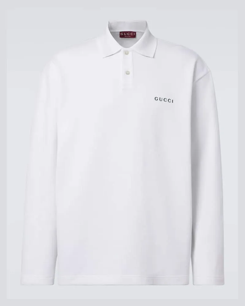 Gucci Polo in piquÃ© di misto cotone Bianco
