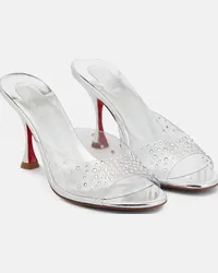 Christian Louboutin Mules Degramule 85 con decorazioni Argento