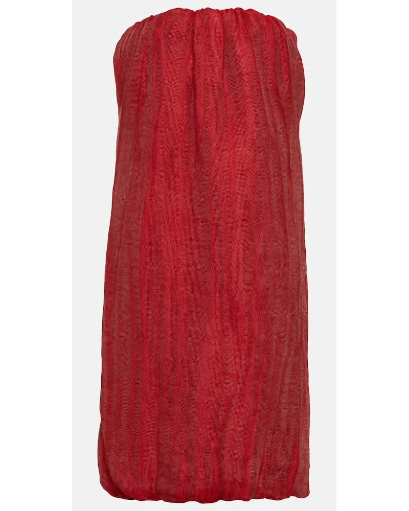 KHAITE Abito midi Yara in misto cotone Rosso