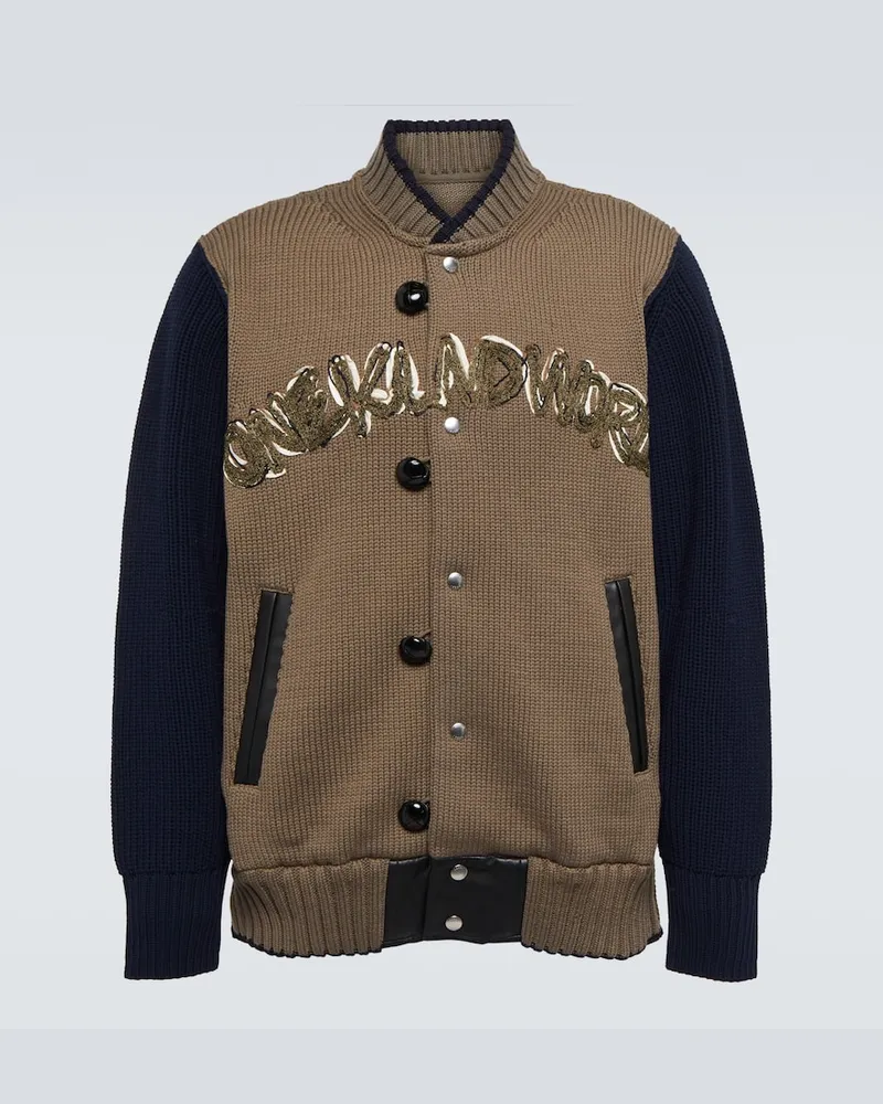 Sacai x Eric Haze - Giacca varsity Code Multicolore