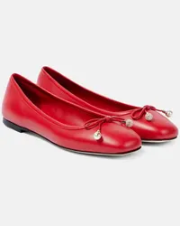 Jimmy Choo Ballerine Elme in pelle Rosso