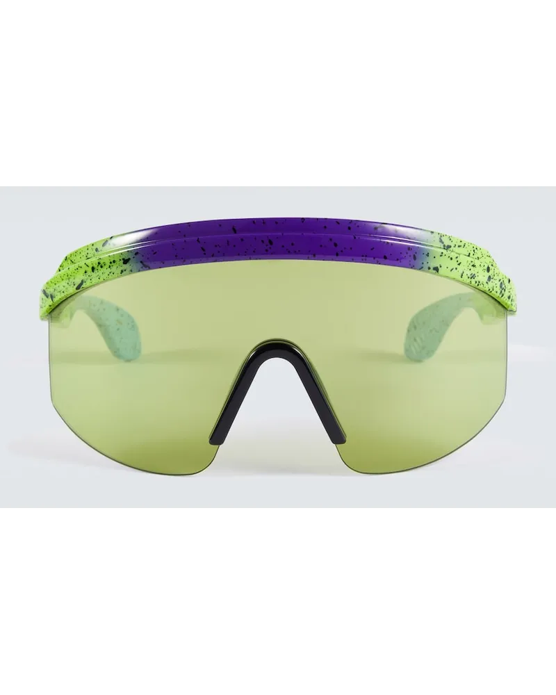 Gucci Occhiali da sole a maschera Verde