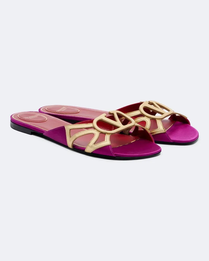 Valentino Garavani Sandali Wonderweb VLogo in pelle Oro