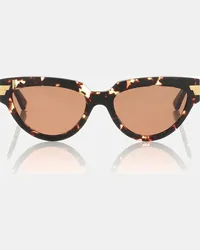 Bottega Veneta Occhiali da sole cat-eye in acetato Marrone