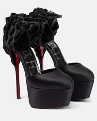 Christian Louboutin Pumps Maria Frou Alta in raso con plateau Nero