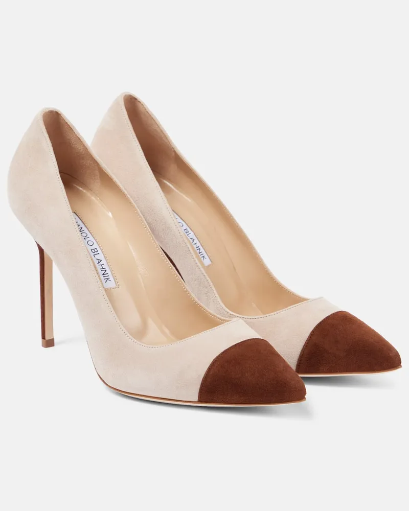 Manolo Blahnik Pumps Capcour 105 in suede Beige